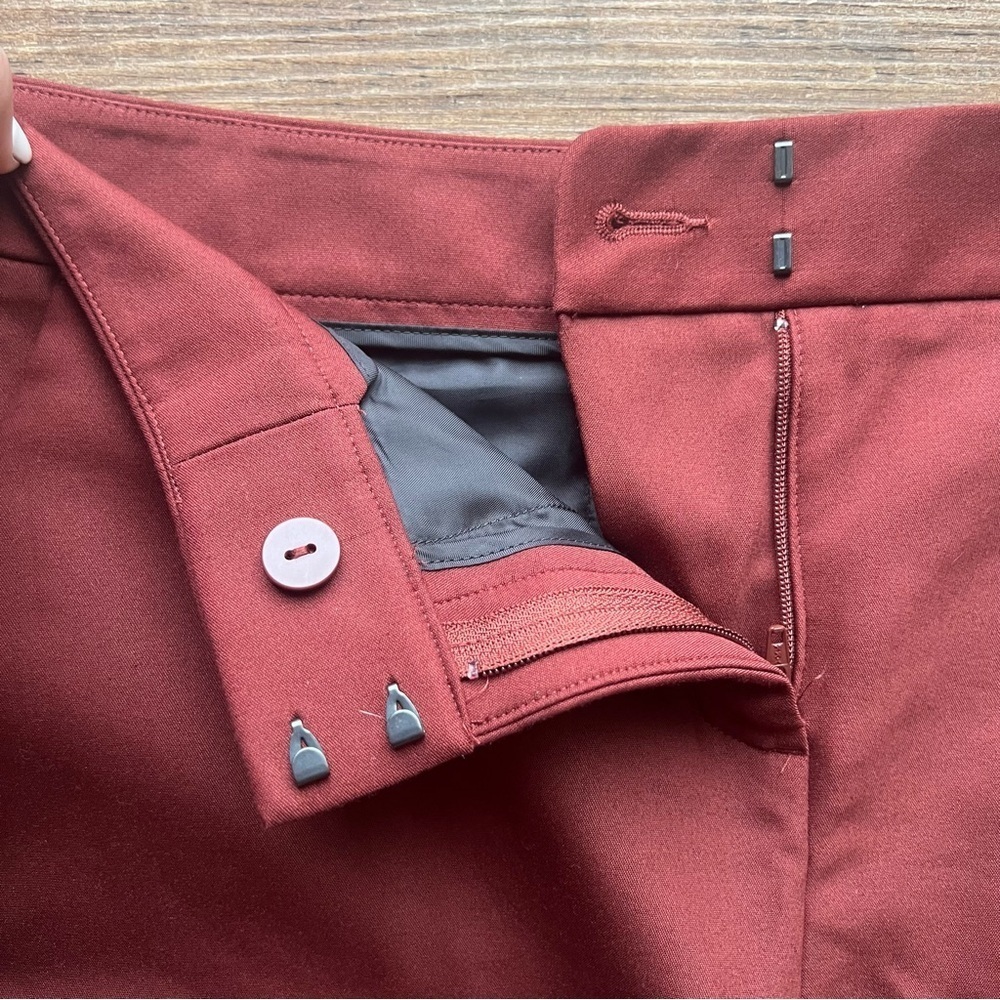 Express Columnist Womens Fitted Rust Ankle Mid Rise Dress Pants Sz 2R NWT - Picture 5 of 9